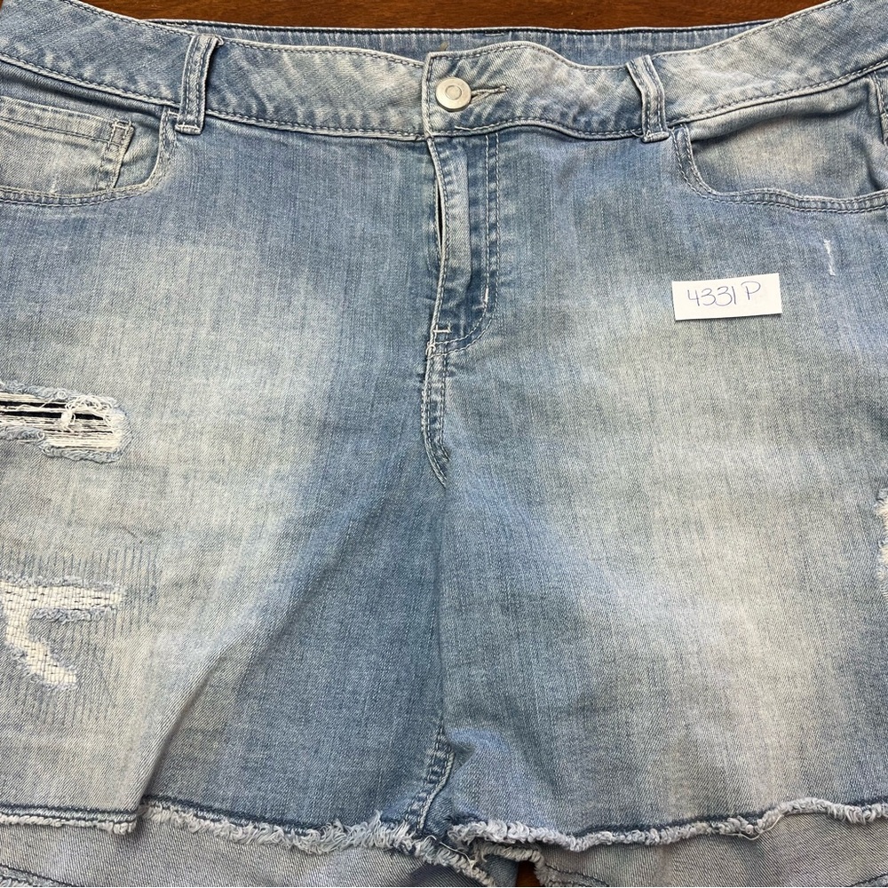 Lane Bryant Light Blue Distressed Denim Shorts